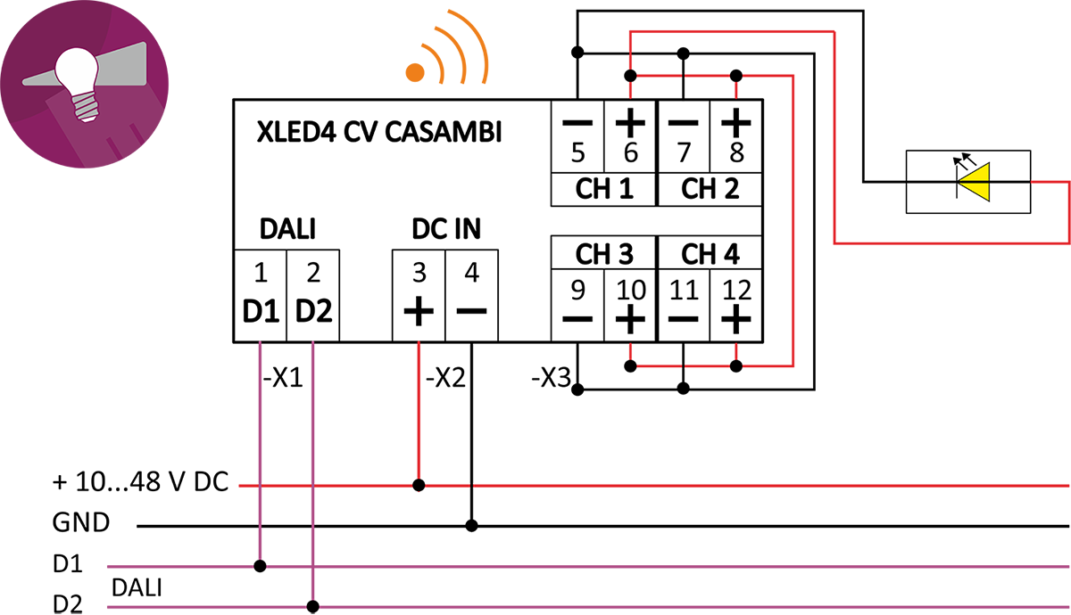 Connection diagram 1CH